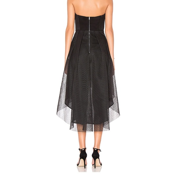 Elliatt Revolve Dress Black XS Xsmall Strapless Midi NWT Summer Wedding Formal - Picture 3 of 3